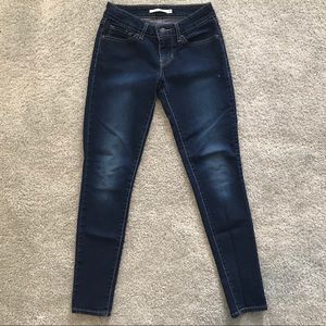 Levi’s 711 dark wash skinny jeans
